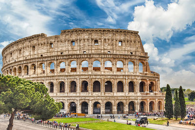 View of colosseum against the sky