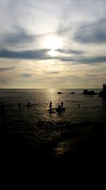 Scenic view of sea against sky at sunset