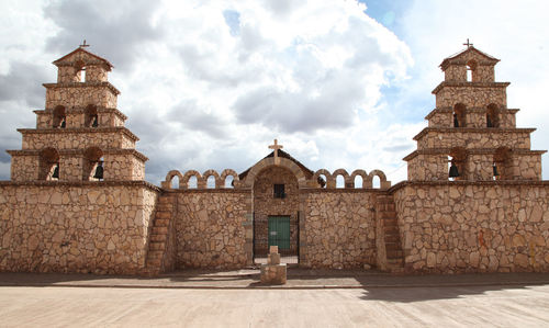 Low angle view of church against sky