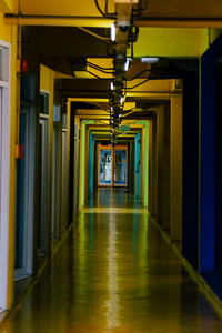 Empty corridor of building