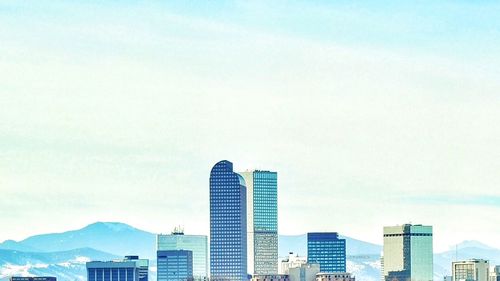 Low angle view of buildings against sky