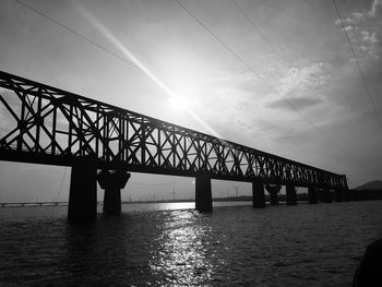 Low angle view of bridge against sky