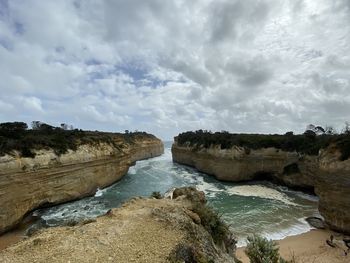 Scenic view of river against sky
