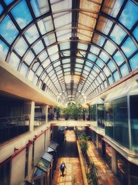 People in shopping mall at railroad station