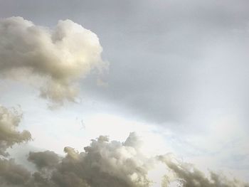 Low angle view of clouds in sky