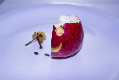 Close-up of dessert on table