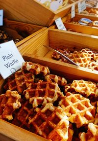 Close-up of pastries for sale