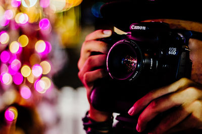 Close-up of camera lens