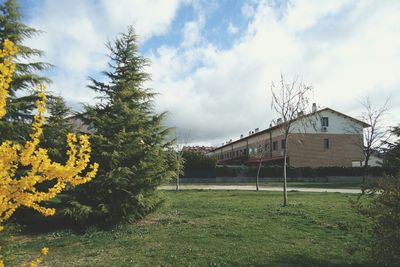 Built structure with trees in background