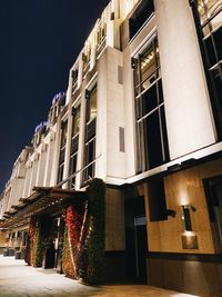 Low angle view of building at night