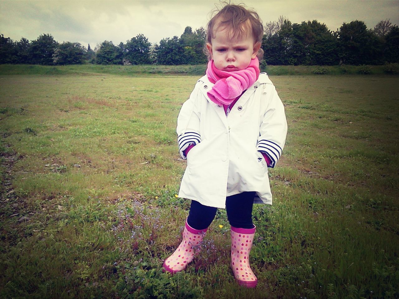 grass, childhood, full length, person, field, casual clothing, elementary age, lifestyles, grassy, leisure activity, front view, standing, looking at camera, girls, boys, portrait, green color, cute