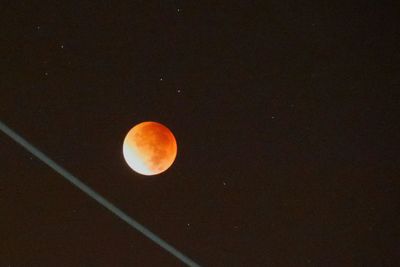 Low angle view of moon in sky