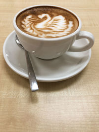 Close-up of coffee on table