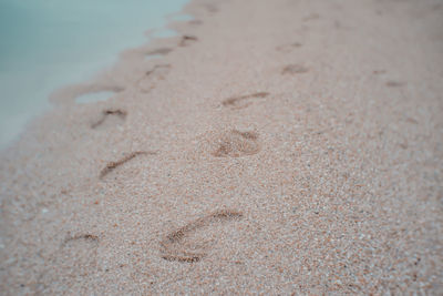 Close-up of sand on beach