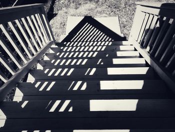 High angle view of stairs