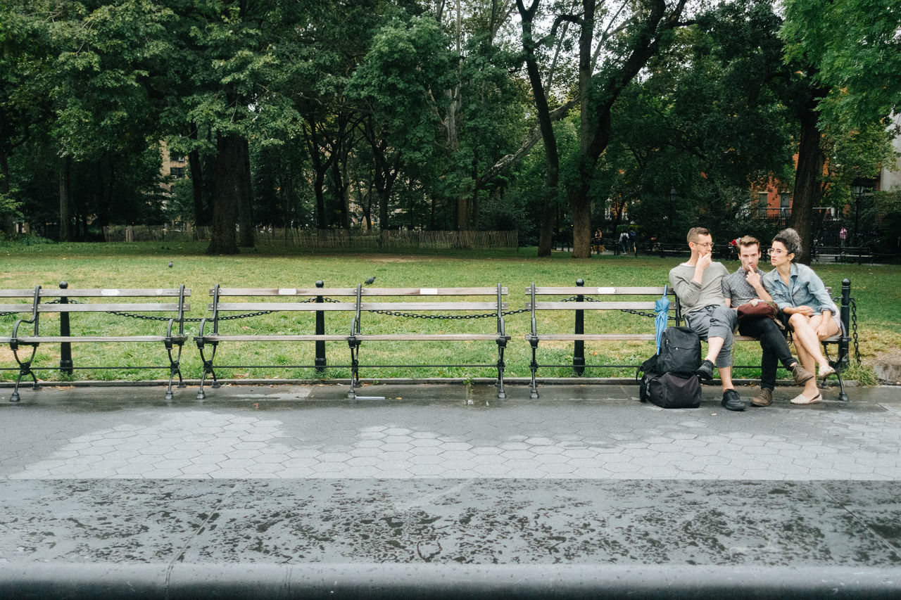 full length, sitting, outdoors, tree, park - man made space, togetherness, young adult, young women, friendship, day, nature, people, adult, adults only