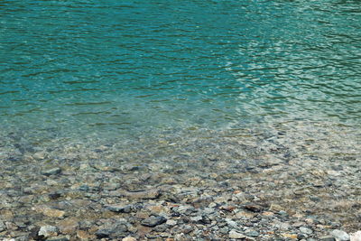 High angle view of beach