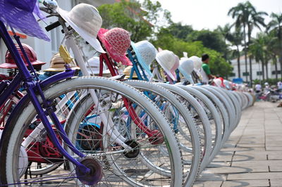 Old bikes rental for tourist at the old city of jakarta