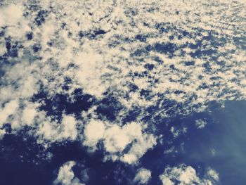 Low angle view of clouds in sky