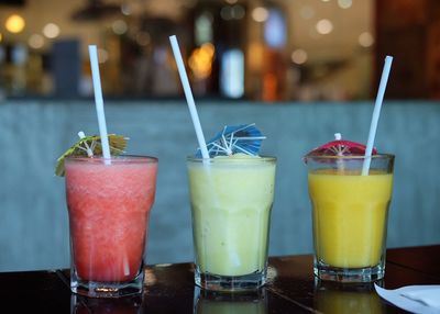 Close-up of drink on table