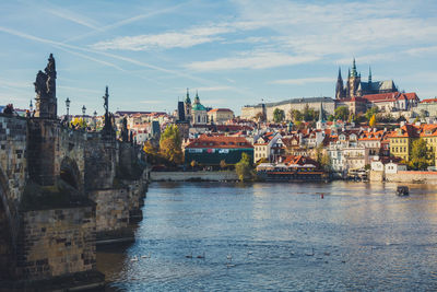 View of buildings at waterfront