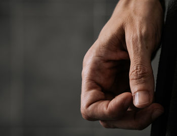 Close-up of hand