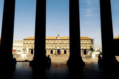 Silhouette of historical building