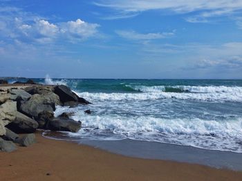 Scenic view of sea against sky