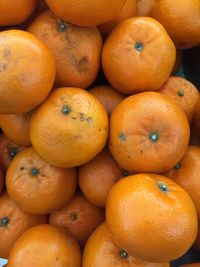 Full frame shot of oranges in market