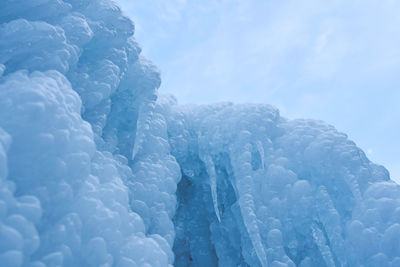 Closeup of ice in winter