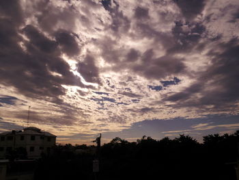 Low angle view of cloudy sky