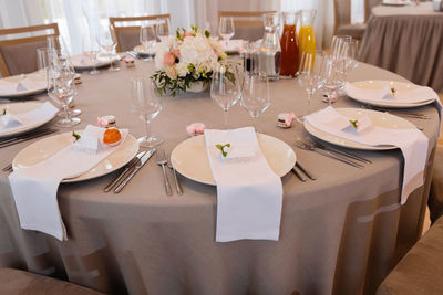 Panoramic view of dining table