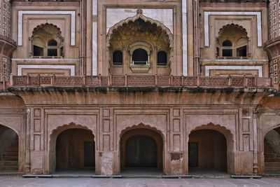 Low angle view of historic building