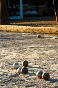 Close-up of ball on sand