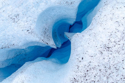 High angle view of glacier