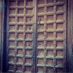 Close-up of wooden door