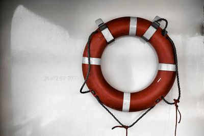 Close-up of rope tied to boat