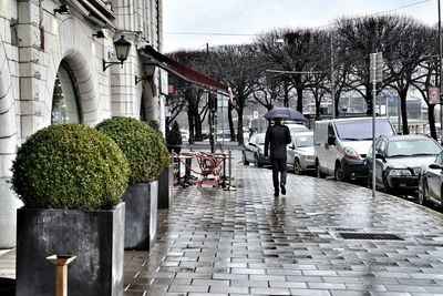 Man on street in city