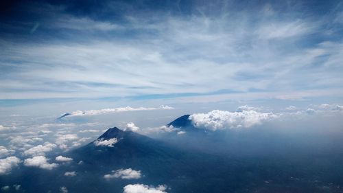 Aerial view of cloudscape against sky