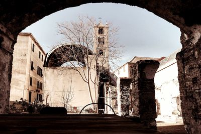 Low angle view of building against sky