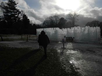 View of people in water