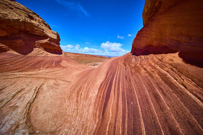 Scenic view of desert against sky