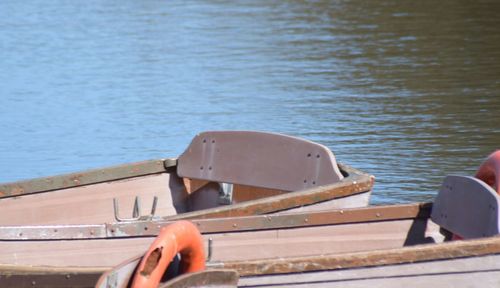 Cropped image of boat in water