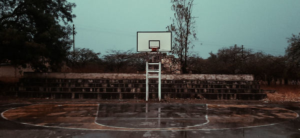 View of basketball hoop against sky