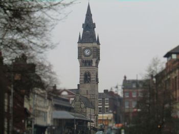 Clock tower in city