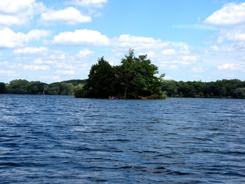 Scenic view of river against sky