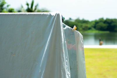 Clothes drying on clothesline