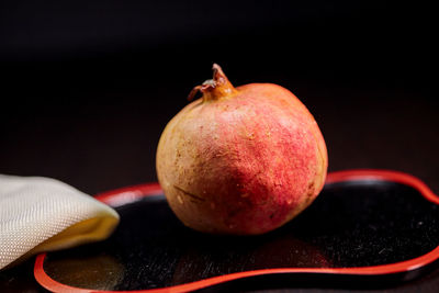 Close-up of apples on table