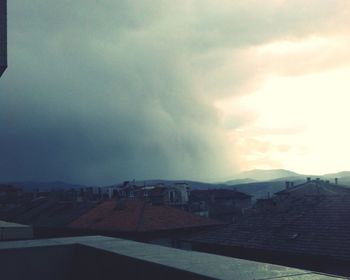 View of cityscape against sky during sunset