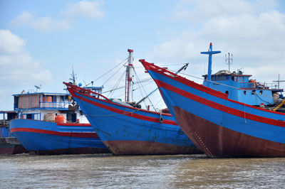 Boats in harbor